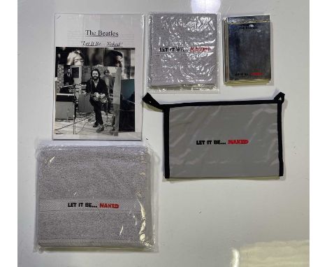 A collection of promotional ephemera c 2003 from the release of The Beatles - Let It Be Naked. To inc: press book and release