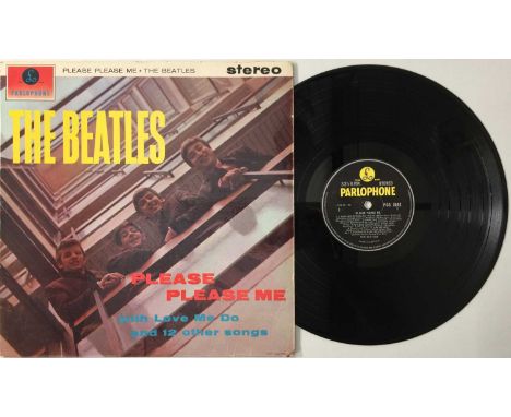 THE BEATLES - PLEASE PLEASE ME LP (UK STEREO THIRD PRESSING - PCS 3042). Very well presented scarce third UK stereo third pre