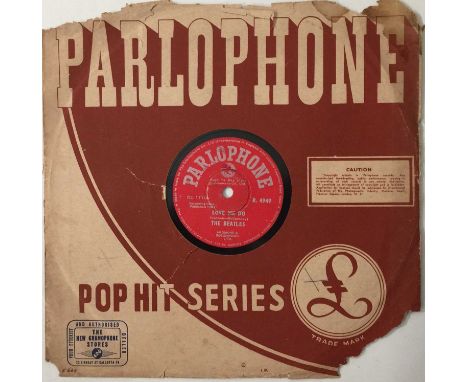 THE BEATLES - LOVE ME DO - ORIGINAL INDIAN 10" 78RPM RECORDING (PARLOPHONE R 4949). Super scarce original Indian 10" shellac 