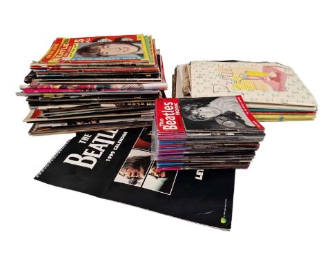 A good collection of Beatles magazines / ephemera to inc: approx 46 issues of the Beatles Monthly Book inc #7,8.9. Also 45 as