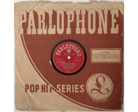 THE BEATLES - A HARD DAY'S NIGHT - ORIGINAL INDIAN 10" 78RPM RECORDING (PARLOPHONE R 5160). Another Indian Beatles 10" shella