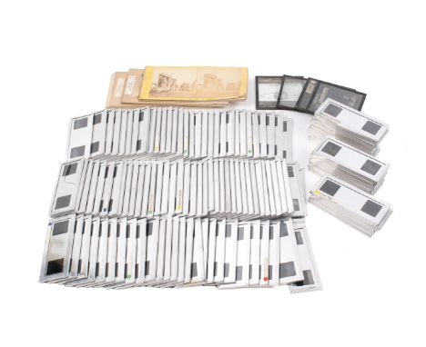 A collection of c.1960's stereoscopic photograph slides. Mostly featuring industrial scenes which include what appears to be 