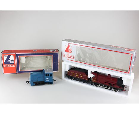 Two Lima 0 scale model railway locomotives, British Railways D2852 in blue and LMS 4683 in red, both boxed