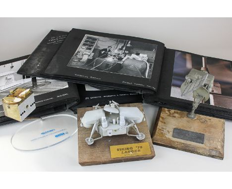 A collection of items related to NASA scientist C R Hume, including two Esro II photograph albums, annotated and dated March 