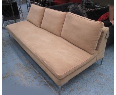 CHARLES SOFA, by Antonio Citterio, 1997, for B&B Italia with Maxalto in brown on metal supports, 227cm L.