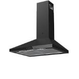 GoodHome LinkSense GHCH60LKBL Black steel & glass Chimney Cooker hood (W)59.8cm - PW.