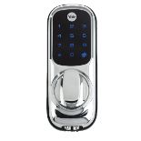 Yale Keyless Polished Chrome effect Smart Digital door lock. - PW>