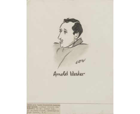 Low (Sir David Alexander Cecil, political cartoonist and caricaturist, 1891-1963) Portrait of Arnold Wesker, original cartoon