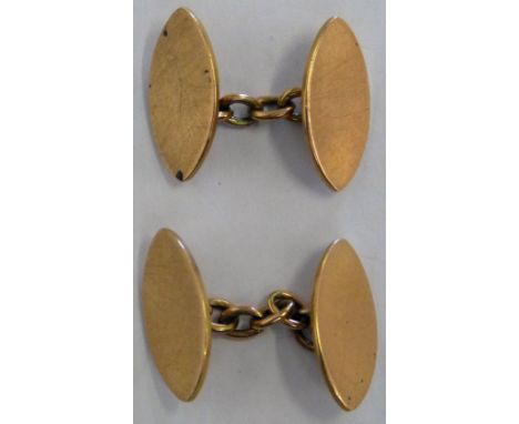 A pair of 9ct rose gold cufflinks, 8gms