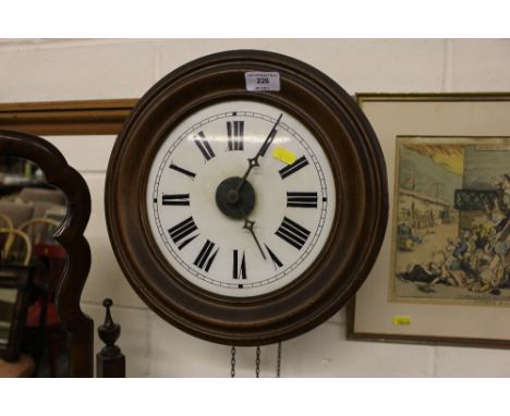 A Victorian postman's alarm wall clock 