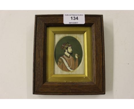 A miniature portrait of a Persian nobleman