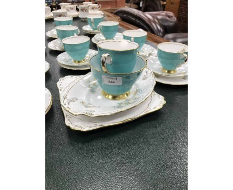 ROYAL STAFFORD 'BLUE STAR' PART TEA SERVICE