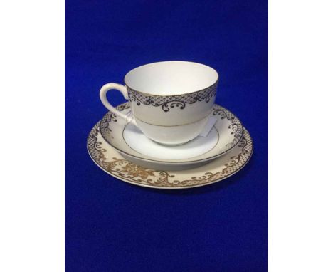 NORITAKE PART TEA SETconsisting of six tea cups, six saucers, eight side plates