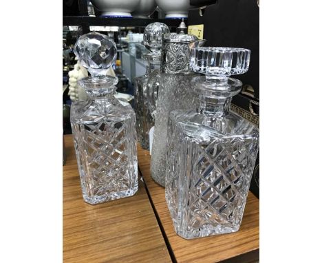 ATTRACTIVE LOT OF CRYSTAL WAREincluding Edinburgh crystal decanter, Royal Brierly Crystal decanter, unmarked metal mounted ju
