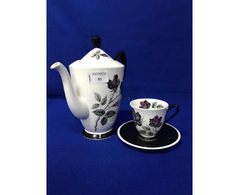 ROYAL ALBERT TEA SERVICE MASQUERADE PATTERNone cup damaged, some other damage (15)
