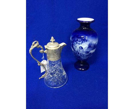 GROUP OF 19TH CENTURY AND LATER CERAMICSto include a blue and white vase, Copeland Spode bowl, ironstone pedestal bowl, clare