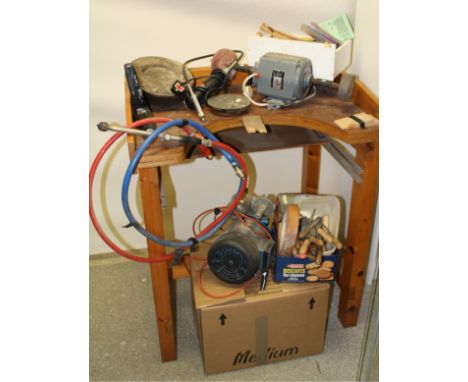 Silversmithing Tools - a Lothian Electric Machines motor; a Dremel Moto-flex; a Utile Engineering compressor; shaping tools, 