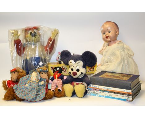 Toys &amp; Juvenalia - an American Californian Stuffed Toys Co Mickey Mouse;  others Yogi Bear, Alf, Reversible cloth doll, R