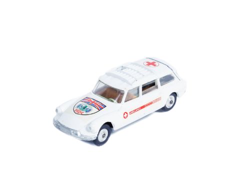 A unique Corgi mock-up Citroen Safari ID19 BRDC Ambulance . In white with genuine Corgi decals, BRDC racing logo to bonnet, R