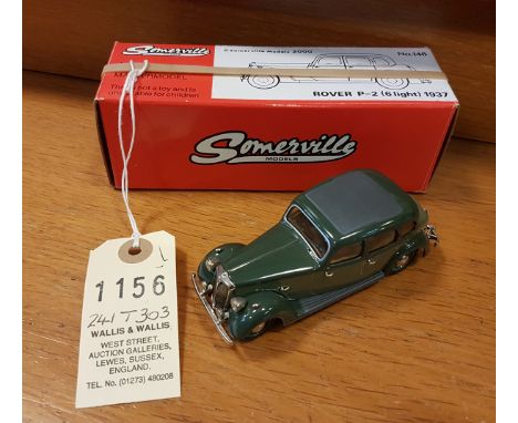 A Somerville Rover P-2 (6 light) 1937 (No.148). An example in two-tone green with tan interior and light green wheels. Regist