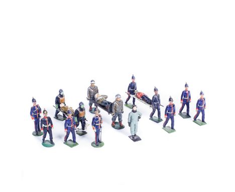 A quantity of Britain's Stretcher Bearers. A scarce Stretcher Party from the Air Raid Precautions Set No.1759 complete with p