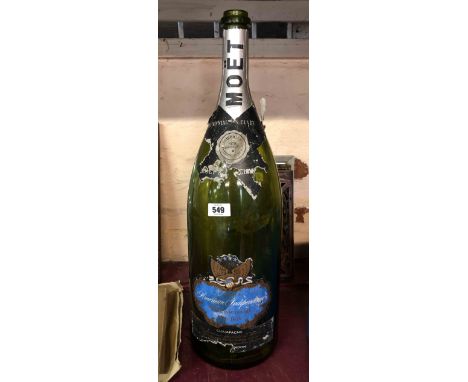 A vintage Moet &amp; Chandon empty champagne Salmanazar - bottled to commemorate the American Bicentennial in 1976 (labels ru