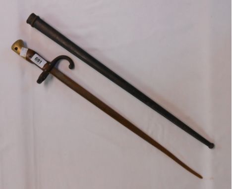 An old bayonet and scabbard