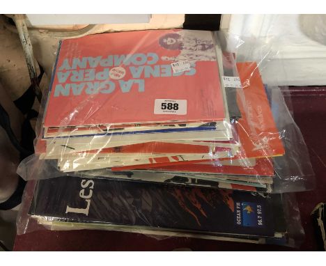 Two bags containing a large quantity of vintage theatre programmes