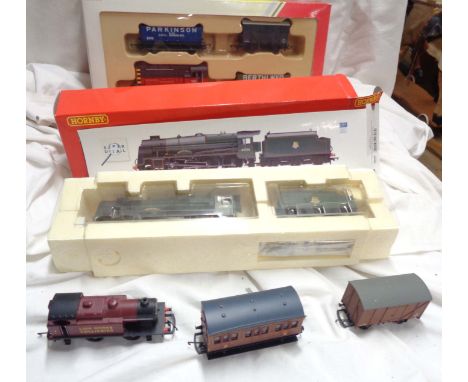A boxed Hornby 00 gauge Patriot Class locomotive R2726 and a boxed Hornby Railroad train pack R2669 - sold with an unboxed Ho
