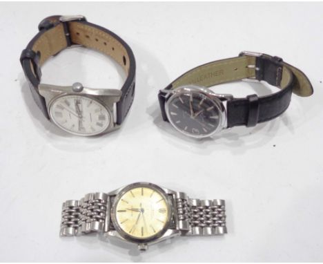 A vintage Rolex gentleman's steel cased '6420 Speedking Precision' wristwatch - sold with a Ulysse Nardin steel cased automat