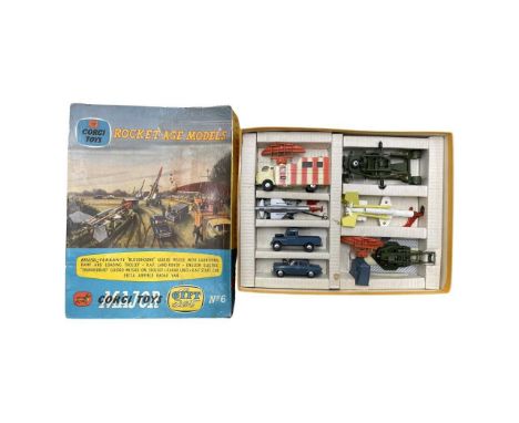 A boxed Corgi Toys Rocket Age Models Set 6 - Bristol-Ferranti "Bloodhound" guided missile with launching ramp and loading tro