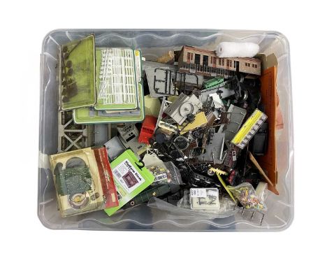 A very extensive quantity of model railway and railway diorama building parts, tools, paint, scenery, figures, accessories et