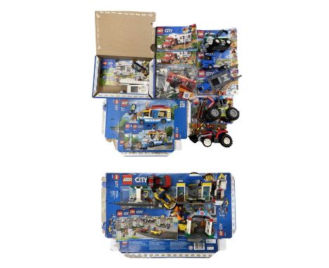 A mixed lot of Lego City sets, to include: - 60283 Holiday Camper Van, with box and instructions - 60253 Ice Cream Truck, wit
