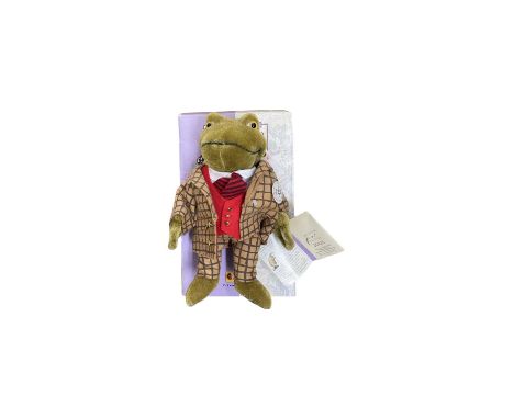 A boxed Steiff Wind in the Willows Toad with original tag/certificate.