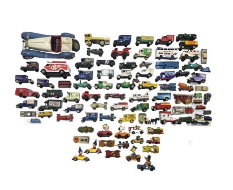 A collection of various die-cast toy cars, to include:- Dinky- Corgi- Matchbox- Bburagoetc