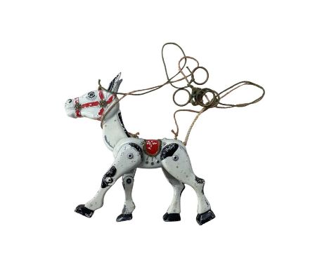 A vintage Moko die-cast Muffin the Mule stringed puppet.