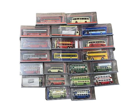 A collection of cased Corgi 'Original Omnibus Company' die-cast model buses.Including London Transport 'Fishpools', Southdown