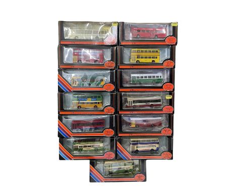 A collection of various large boxed Exclusive First Editions die-cast buses, to include Western National, Cumblerland Lakelan