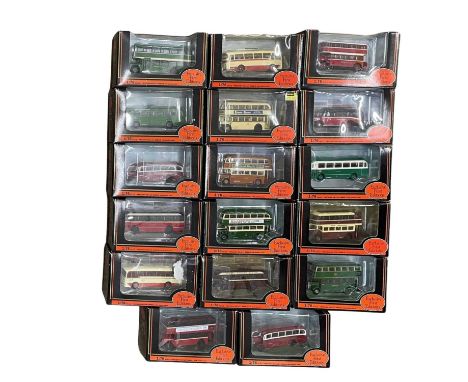 A collection of small boxed and cased Corgi 'Original Omnibus Company' die-cast model buses, including Wigan  Corporation, Th