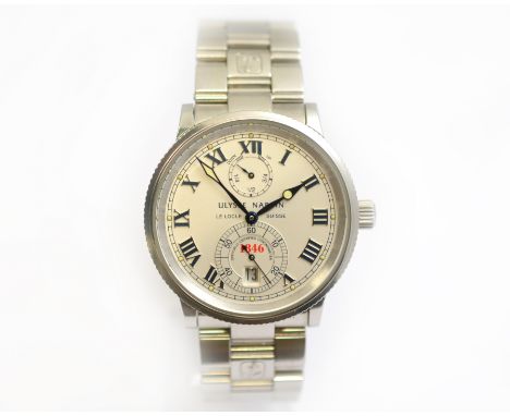 ULYSSEE NARDIN - A gents stainless steel Automatic chronometer Ulysee Nardin Marine wristwatch, model 263-22, dated 2003, app