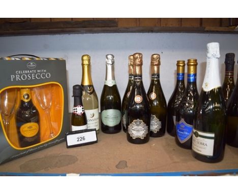 8 x various bottles of sparkling wine including 3 x Premier Estates Prosecco extra dry and 2 x half bottles of Prosecco, one 