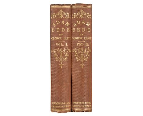 Eliot (George, i.e. Marian Evans). Adam Bede, 2 volumes, 5th edition, William Blackwood, 1859, half-titles present, some ligh
