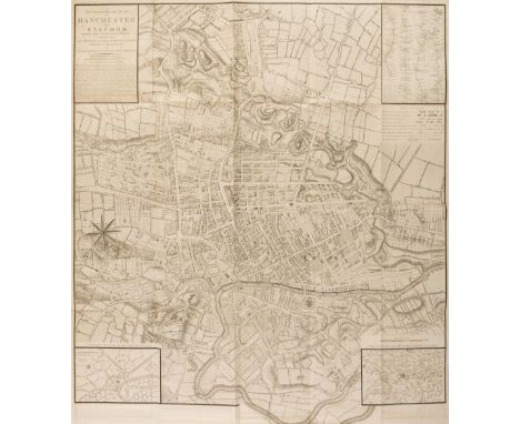 Manchester. Laurent (C.). A Topographical Plan of Manchester and Salford with the adjacent parts; shewing also the different 