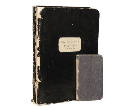 Australia &amp; New Zealand. Pair of manuscript journals of visits to Australia and New Zealand, 1932-7, written in blue ink 