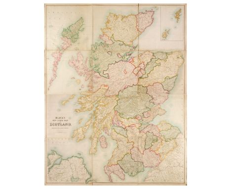 Scotland. Bartholomew (John), Black's New Large Map of Scotland, Compiled from The Ordnance, Admiralty &amp; other Surveys, A