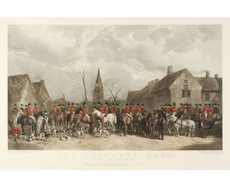 * Davey (Wiliam Turner). The Pytchley Hunt, The Crick Meet, Henry Barraud,1852, [but later 20th-century impression], hand col