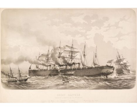* Brunel (Isambard Kingdom). Lemercier (publisher), Great Eastern, Construit à Londres par seu M. Brunel, Paris, circa 1858, 