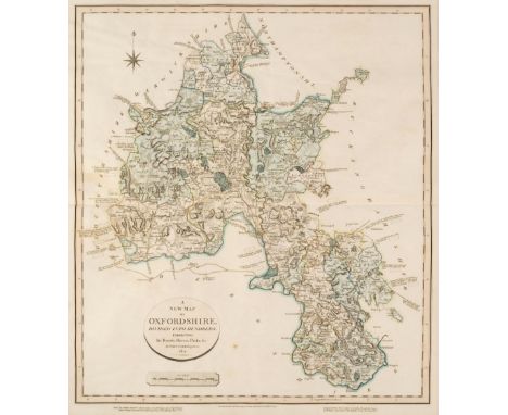 Oxfordshire. Cary (John), A New Map of Oxfordshire Divided into Hundreds exhibiting its Roads, Rivers Parks &amp;c. Feby. 1st