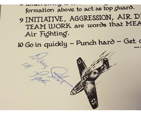 Golley (John et al ). "...So Few"..., reprint edition, WH Smith, 1992, with a 'Ten of My Rules for Air Fighting' facsimile po
