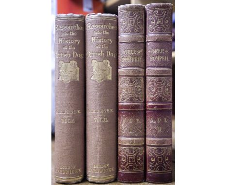 Jesse (George R.). Researches into the History of the British Dog, from Ancient Laws, Charters, and Historical Records, 2 vol